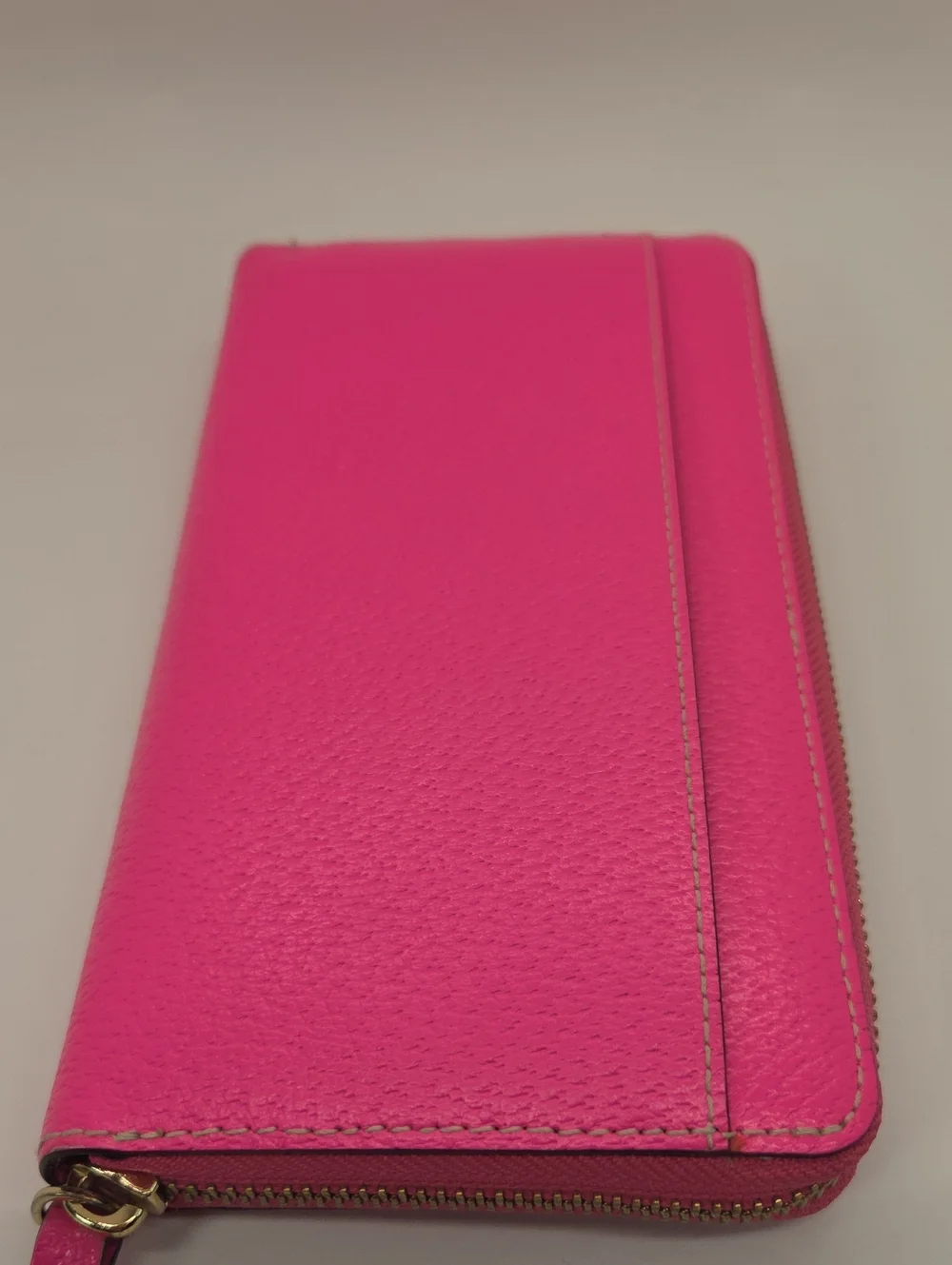 kate spade Hot Pink Zip-Around Continental Leather Wallet